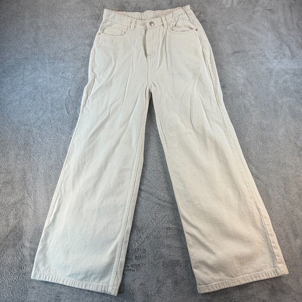 Westside Wide Leg Jeans Women’s Size 28 Off White High Rise NWT